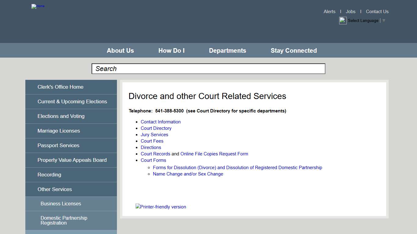 Divorce and other Court Related Services Deschutes County Oregon